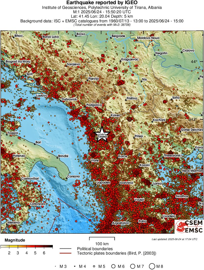 regional magnitude historical seismicity