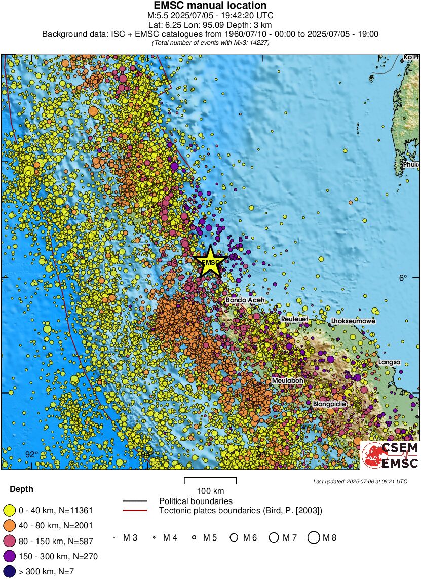 regional historical seismicity