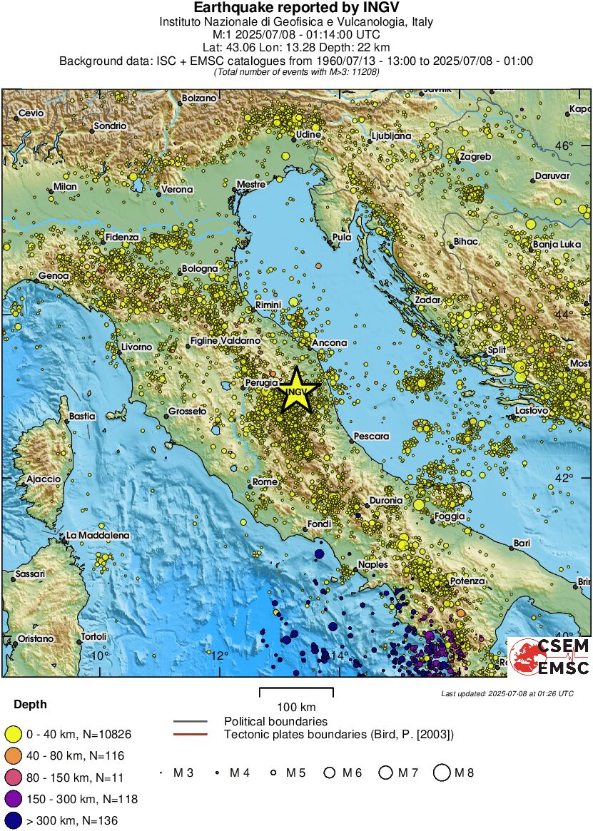 regional historical seismicity