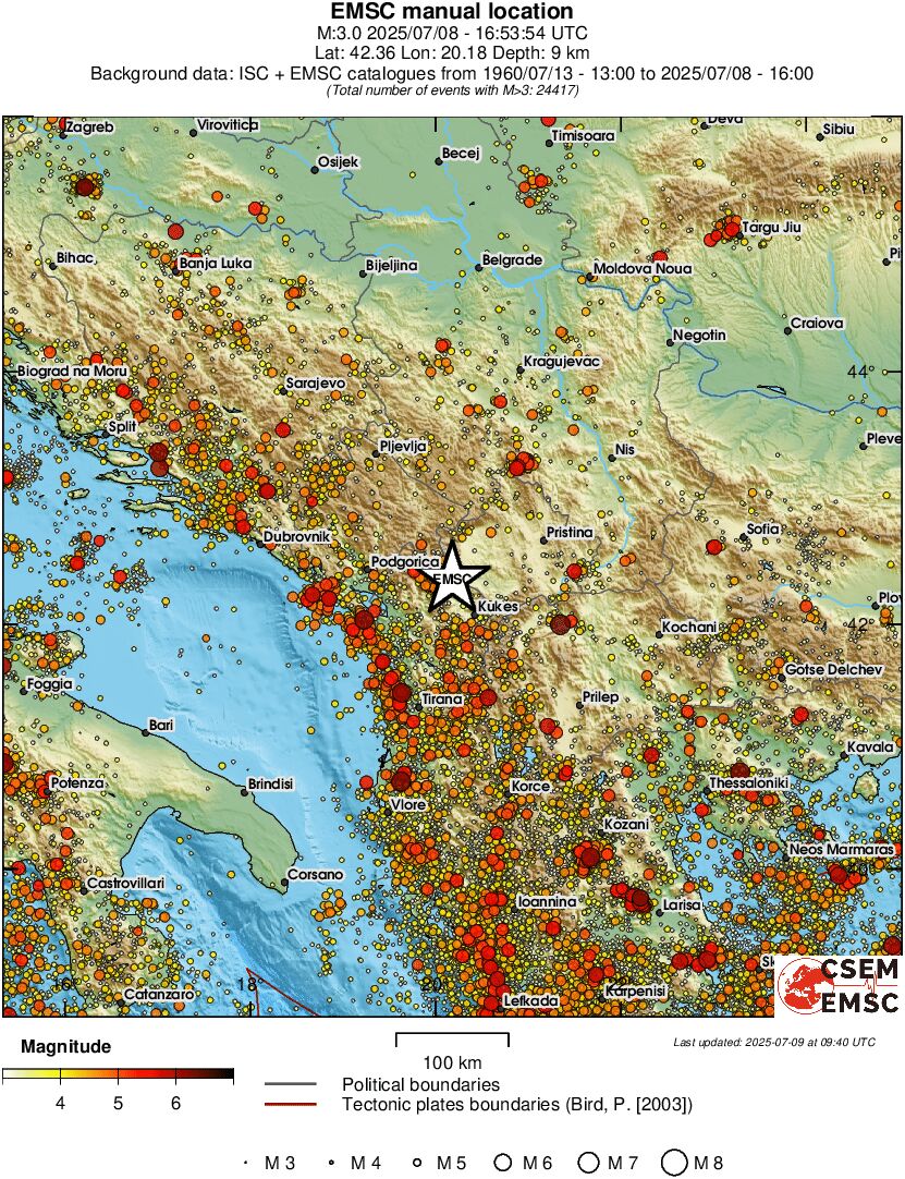 regional magnitude historical seismicity