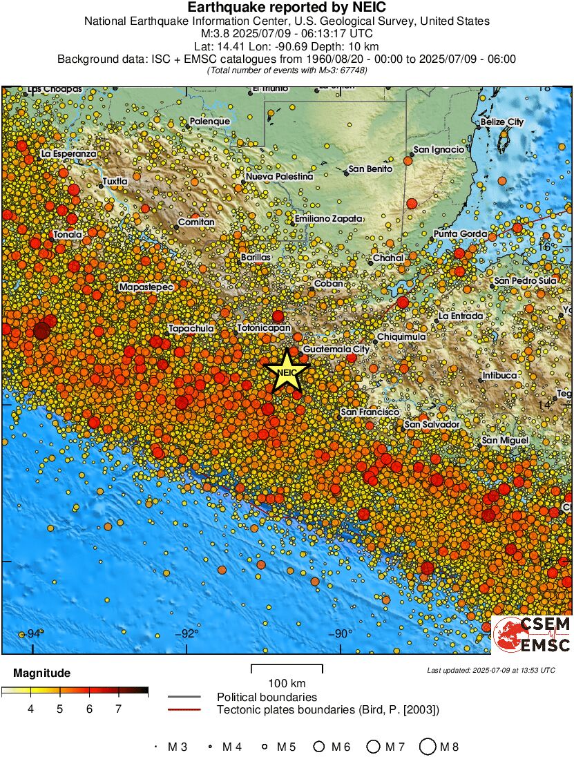 regional magnitude historical seismicity