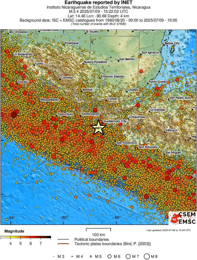 regional magnitude historical seismicity