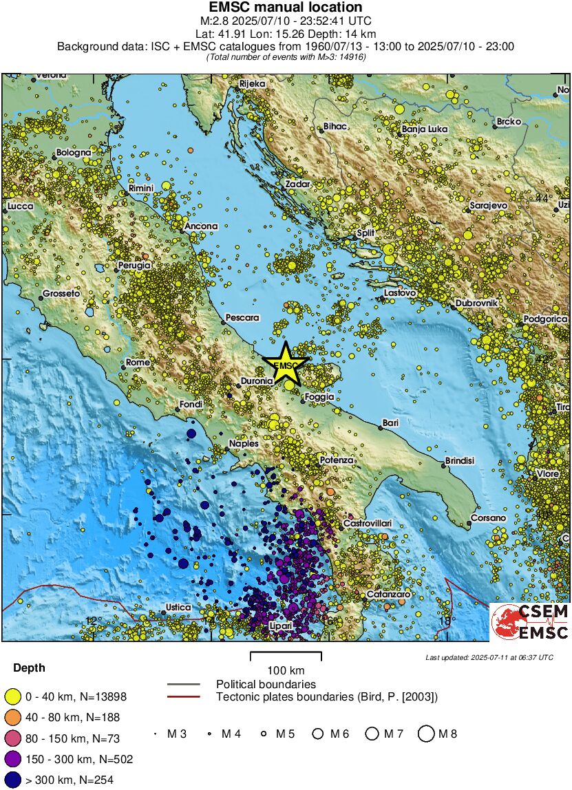 regional historical seismicity