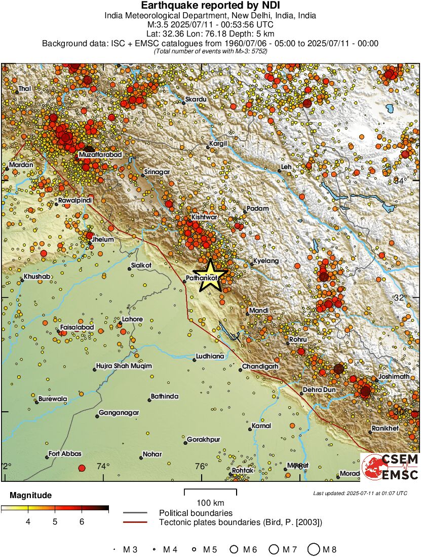 regional magnitude historical seismicity