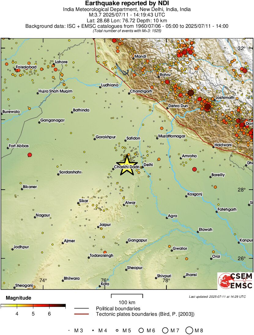 regional magnitude historical seismicity