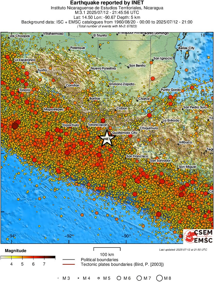 regional magnitude historical seismicity