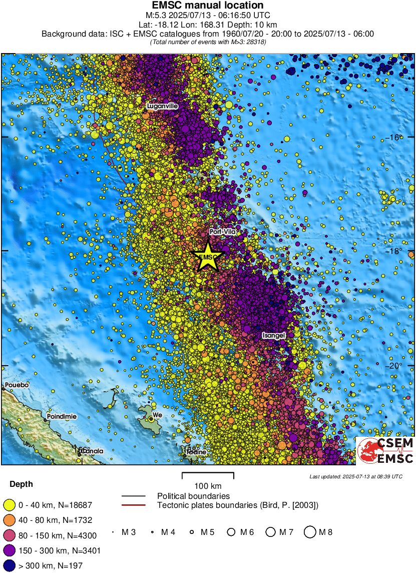 regional historical seismicity
