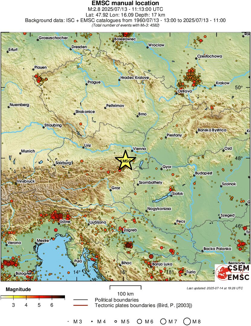 regional magnitude historical seismicity