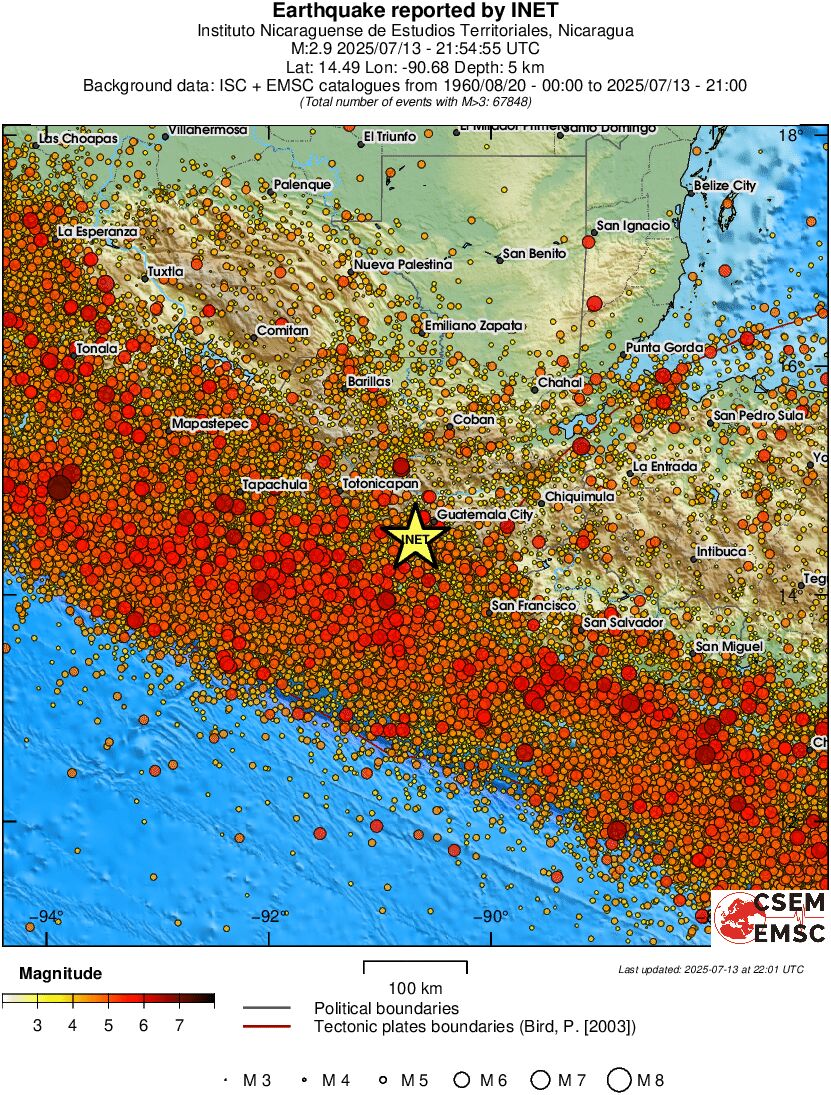 regional magnitude historical seismicity