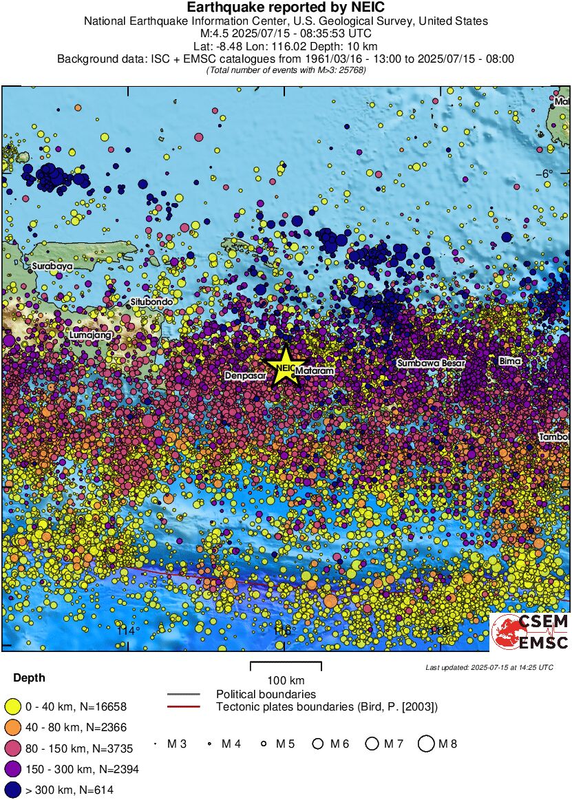regional historical seismicity