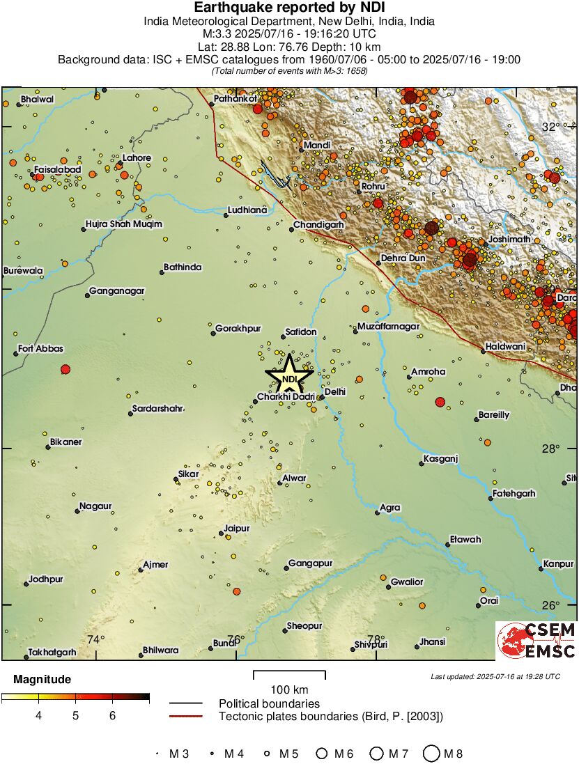 regional magnitude historical seismicity