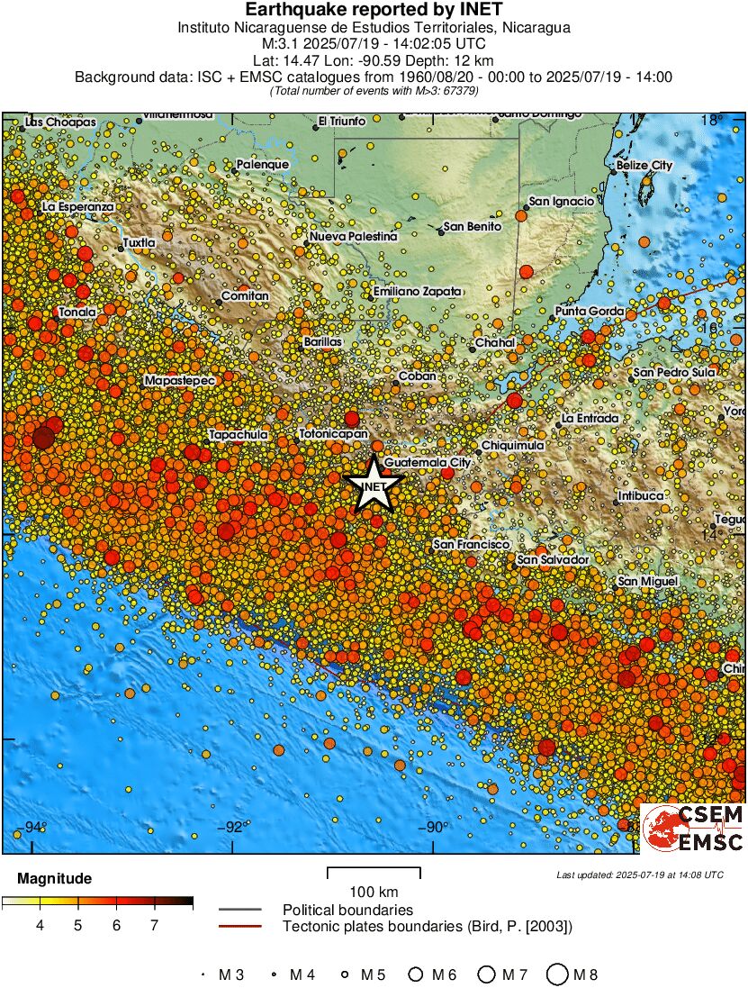 regional magnitude historical seismicity