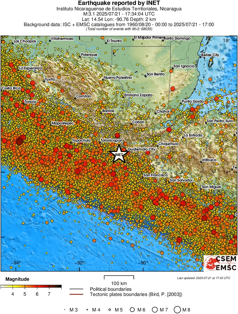 regional magnitude historical seismicity
