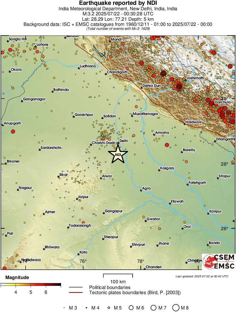 regional magnitude historical seismicity