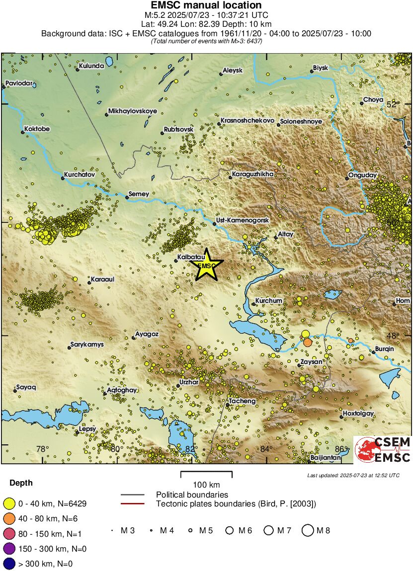regional historical seismicity