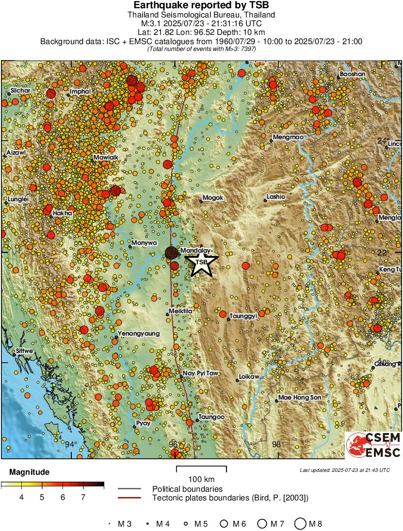 regional magnitude historical seismicity
