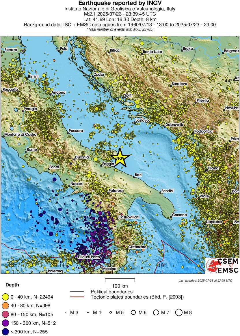 regional historical seismicity