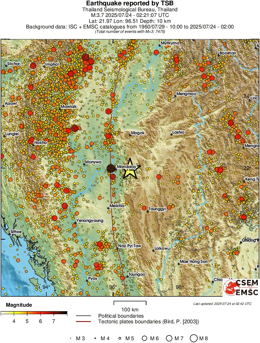 regional magnitude historical seismicity