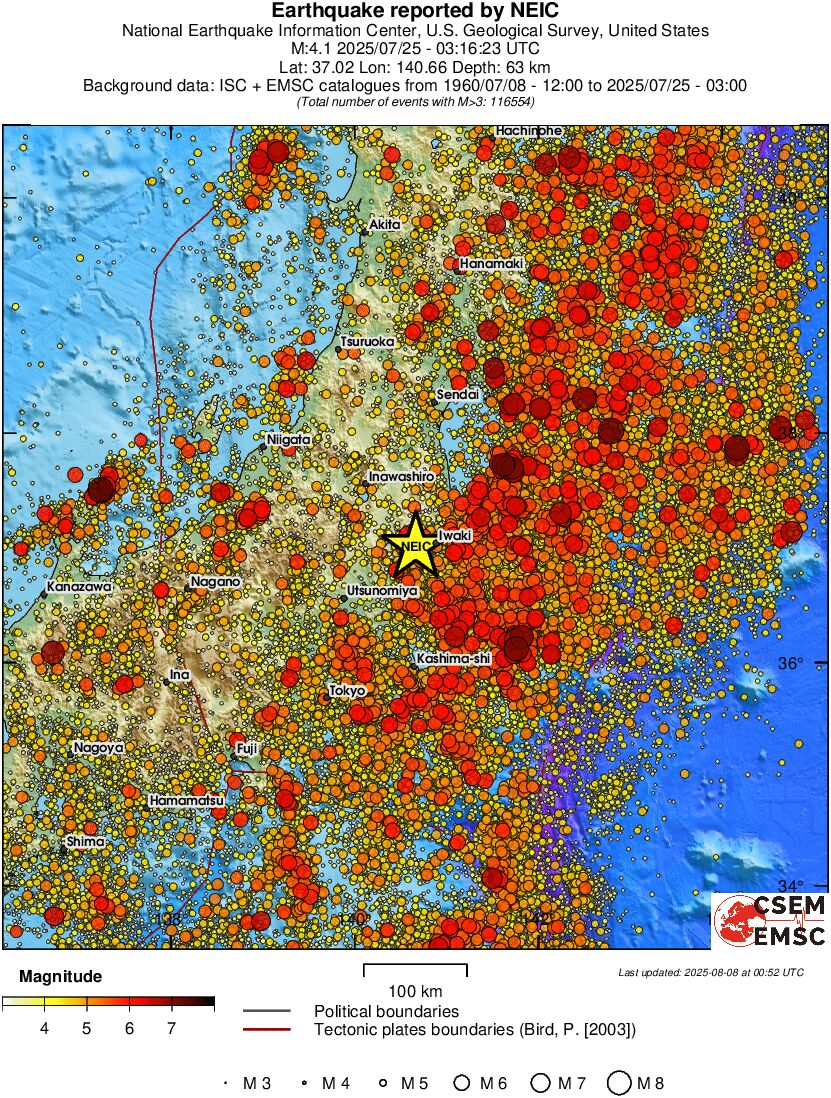 regional magnitude historical seismicity