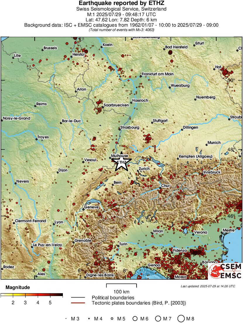 regional magnitude historical seismicity