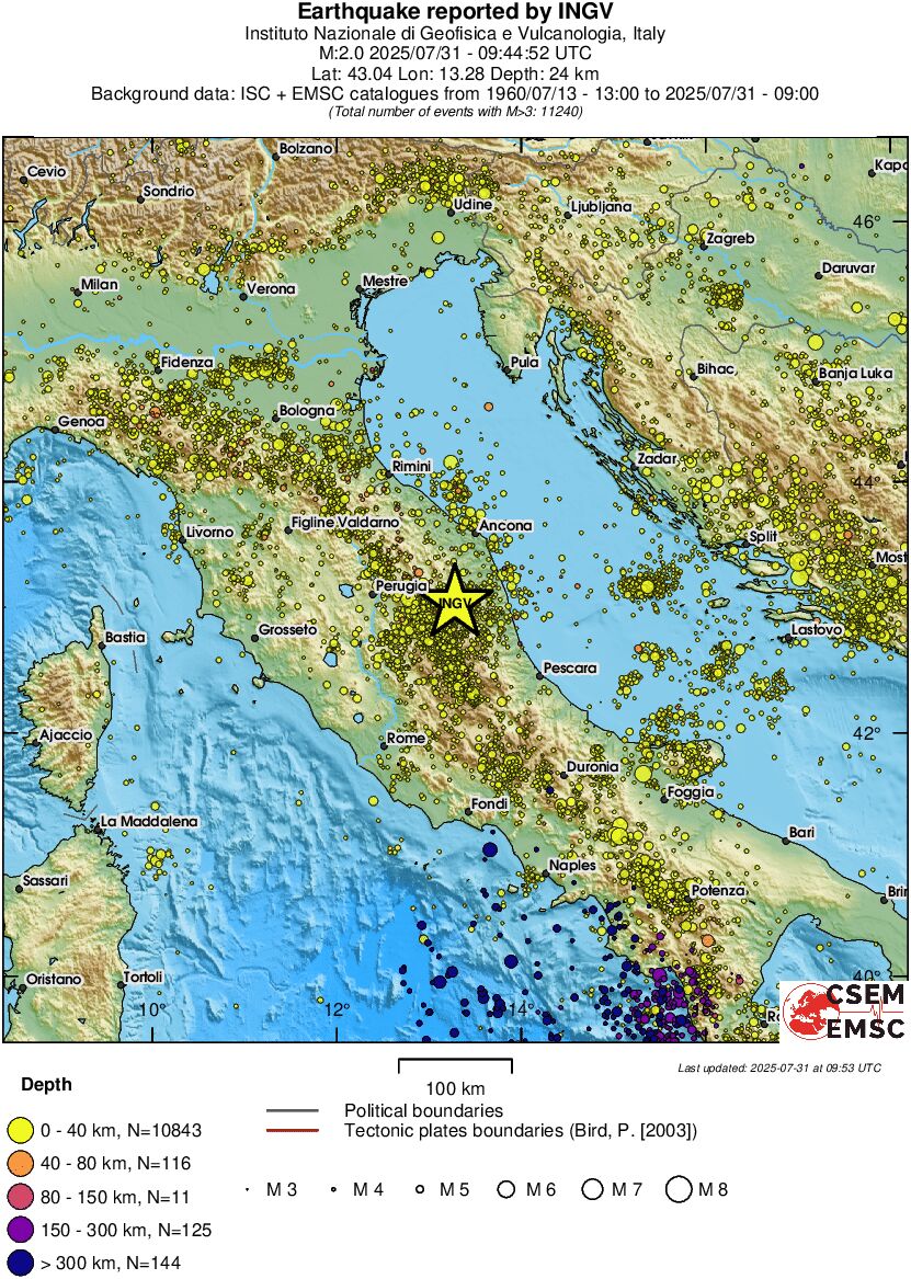 regional historical seismicity