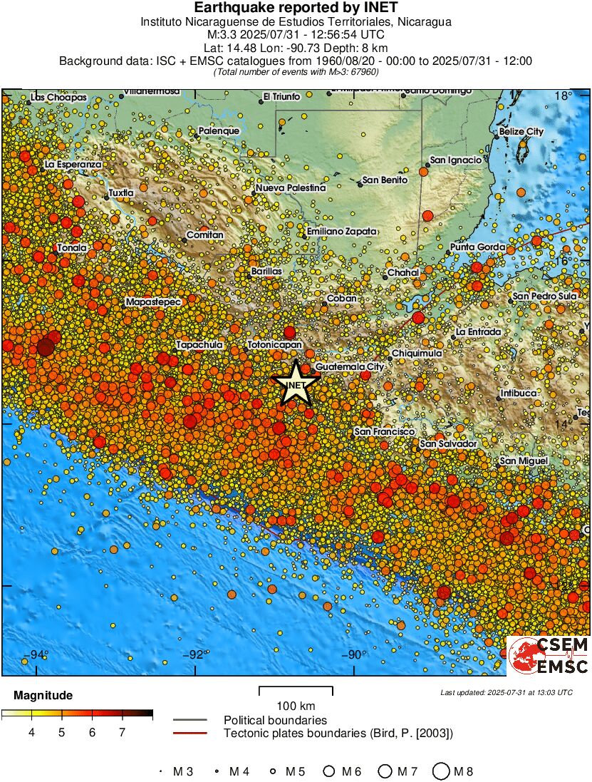 regional magnitude historical seismicity