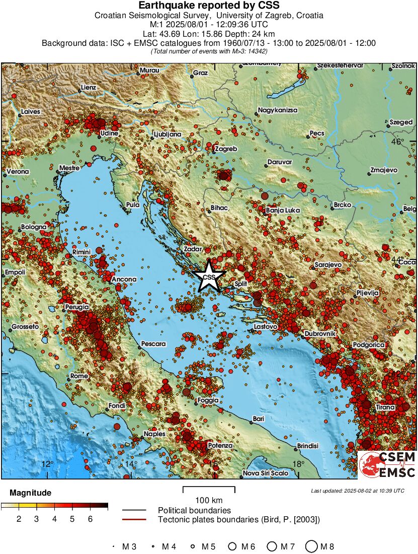 regional magnitude historical seismicity