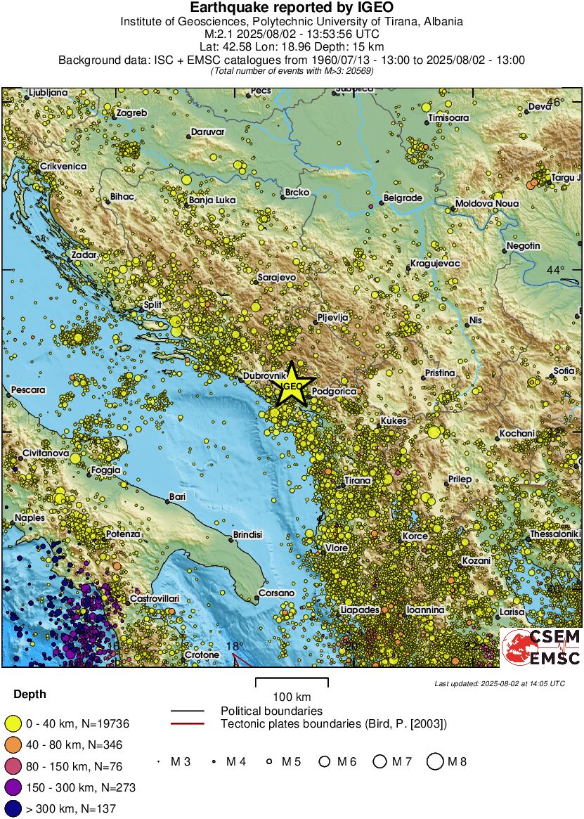 regional historical seismicity