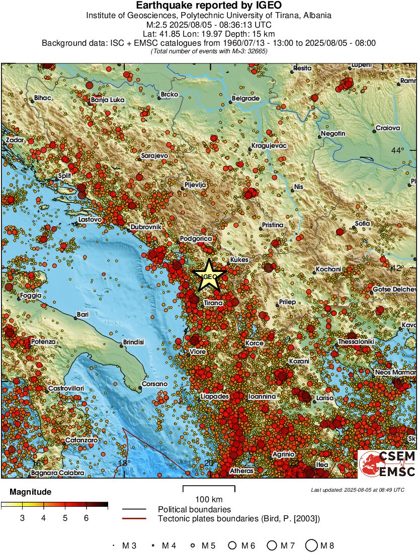 regional magnitude historical seismicity