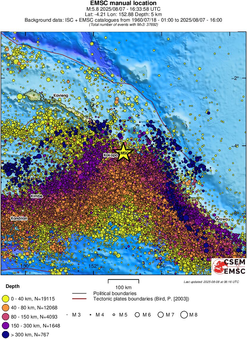 regional historical seismicity