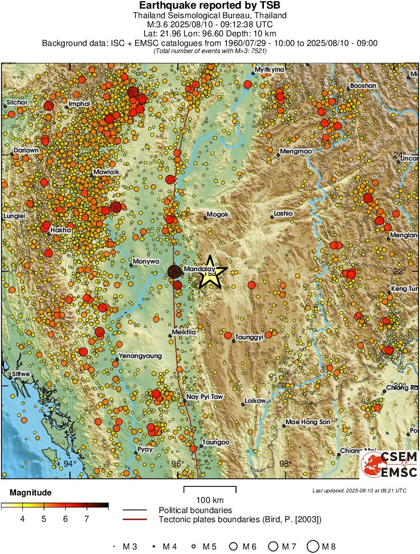 regional magnitude historical seismicity