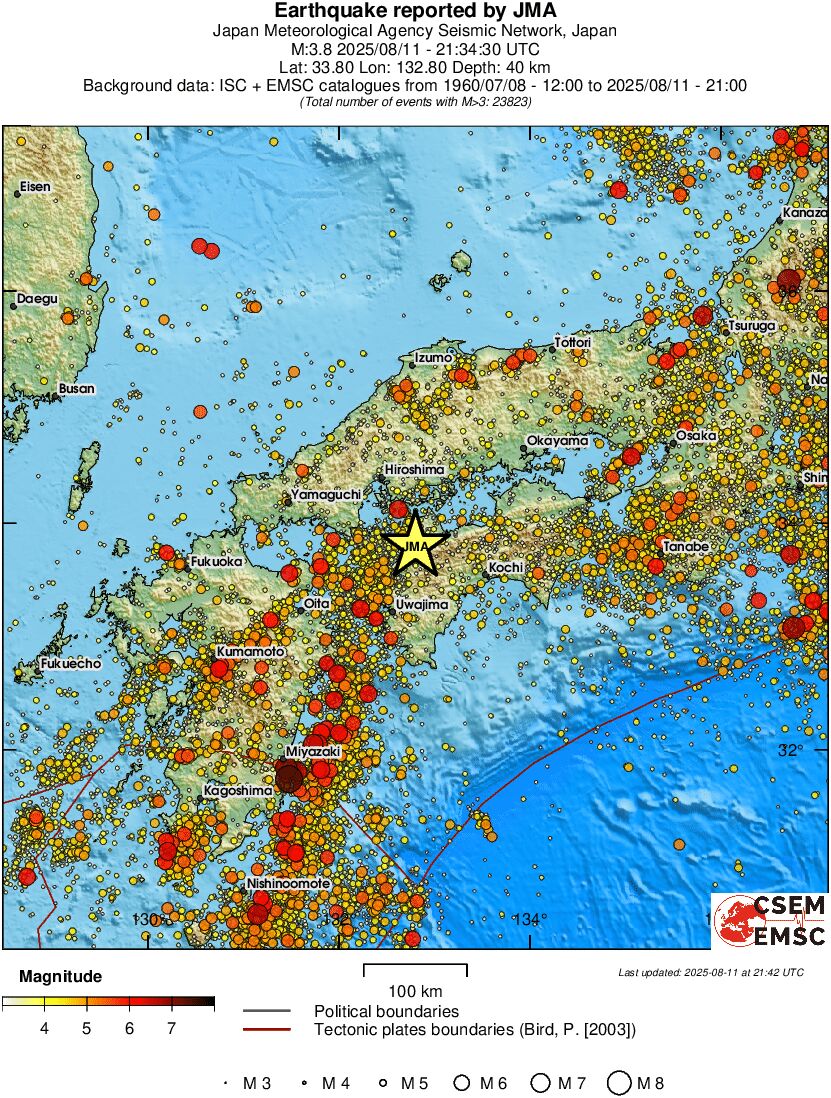regional magnitude historical seismicity