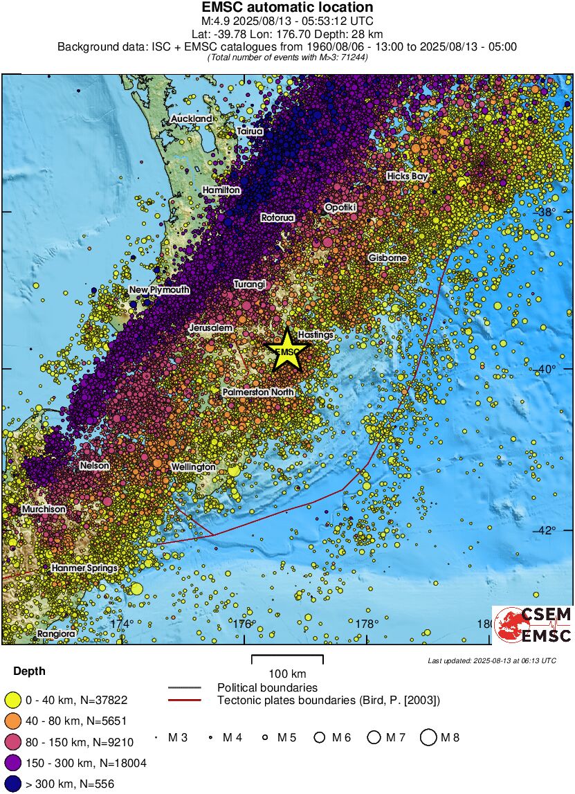 regional historical seismicity