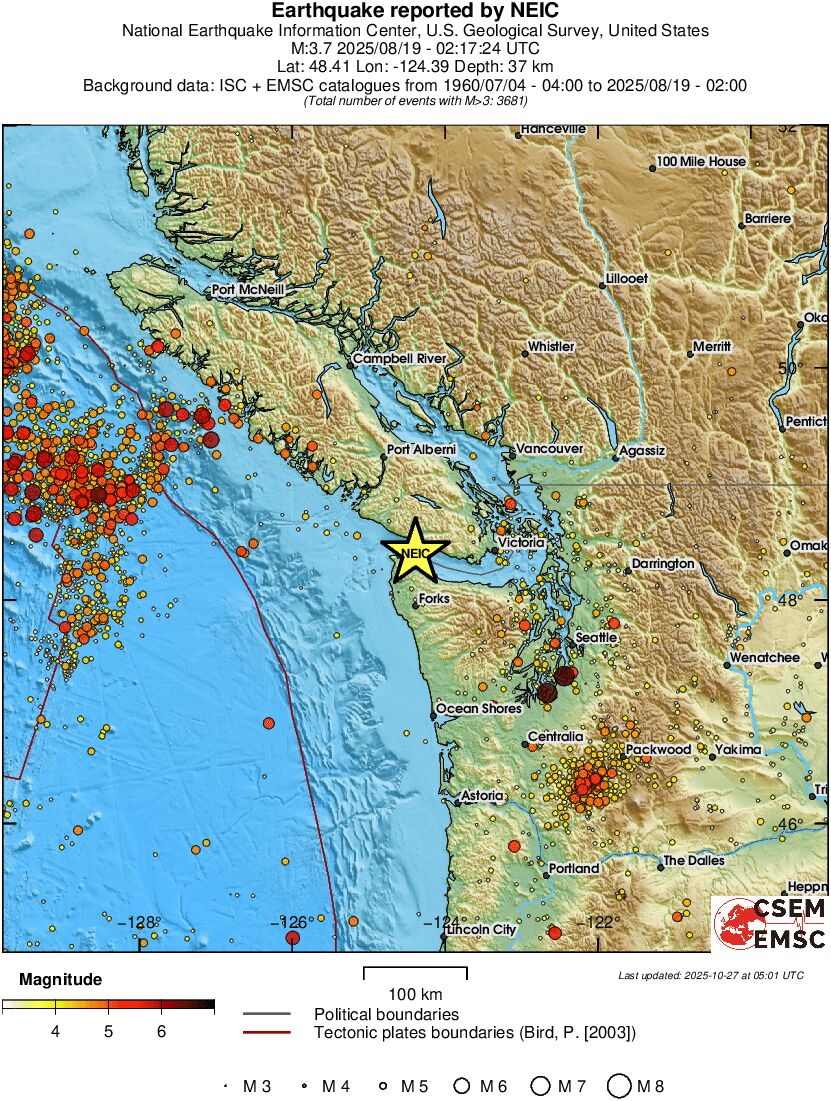 regional magnitude historical seismicity