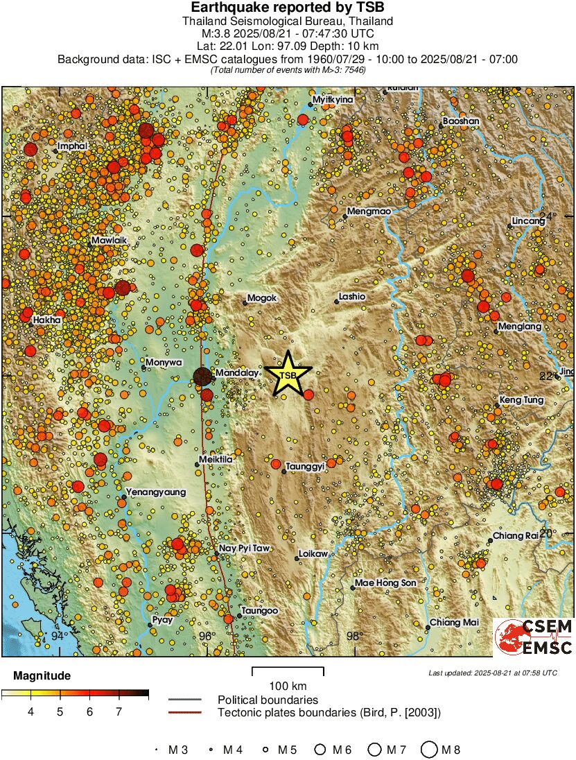 regional magnitude historical seismicity