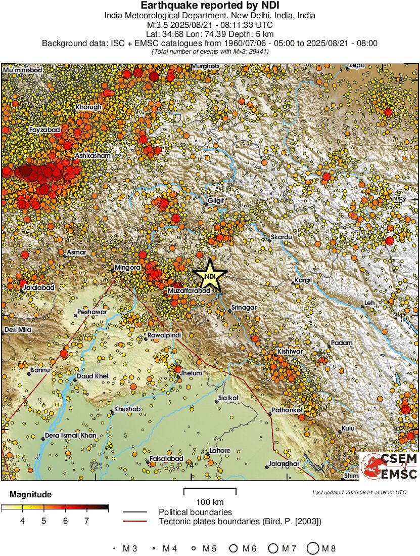 regional magnitude historical seismicity