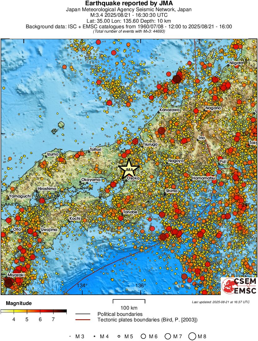 regional magnitude historical seismicity