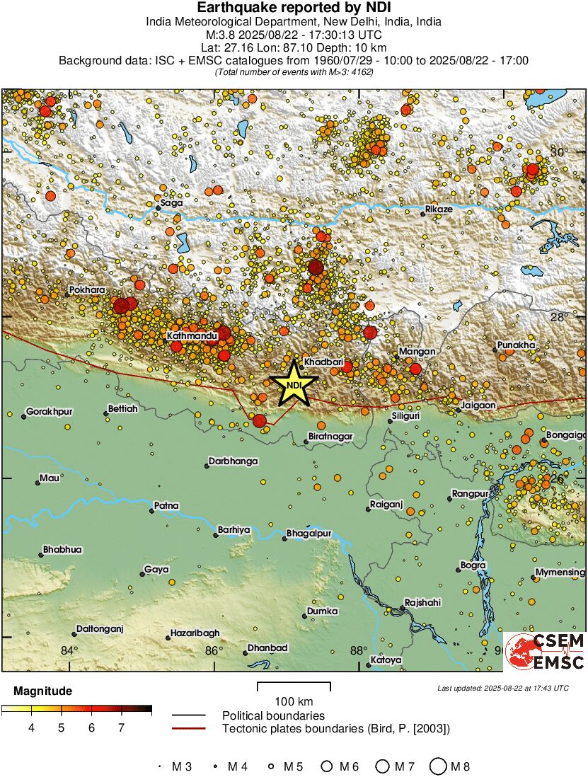 regional magnitude historical seismicity