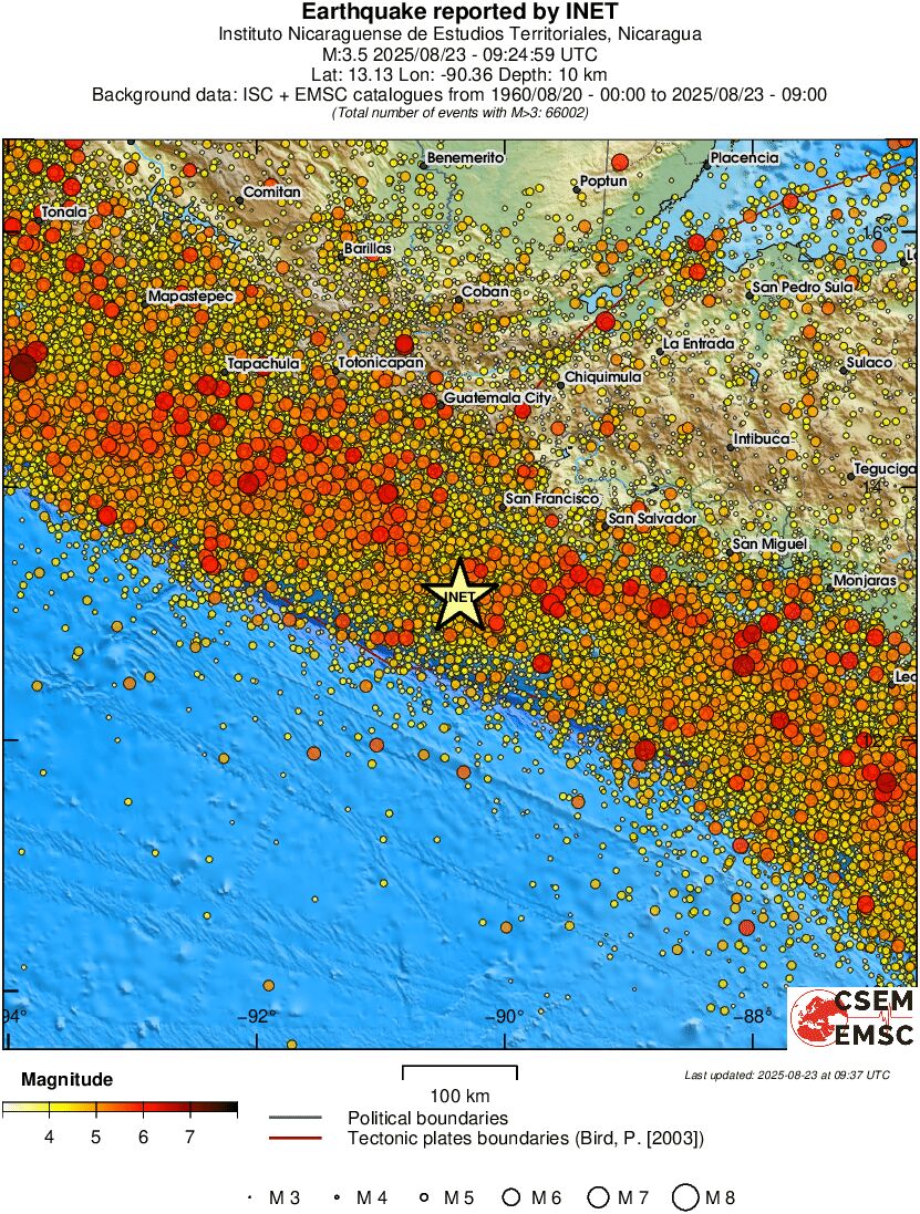 regional magnitude historical seismicity