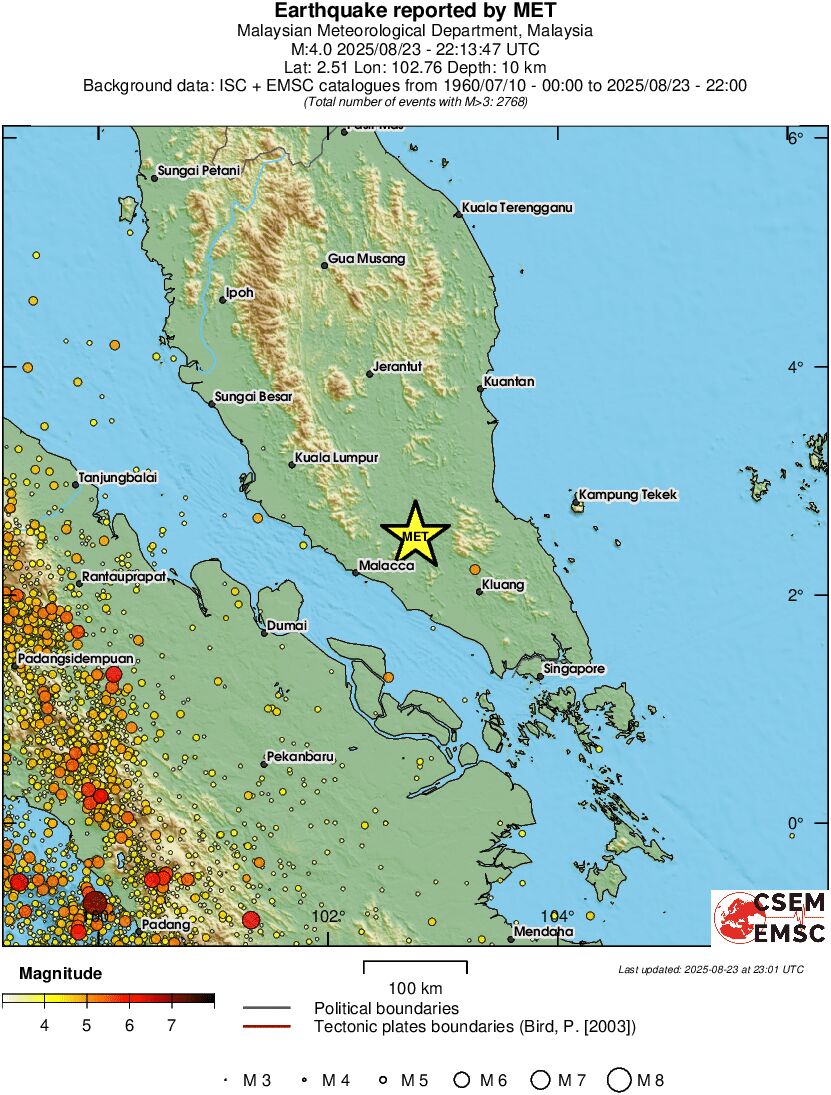 regional magnitude historical seismicity