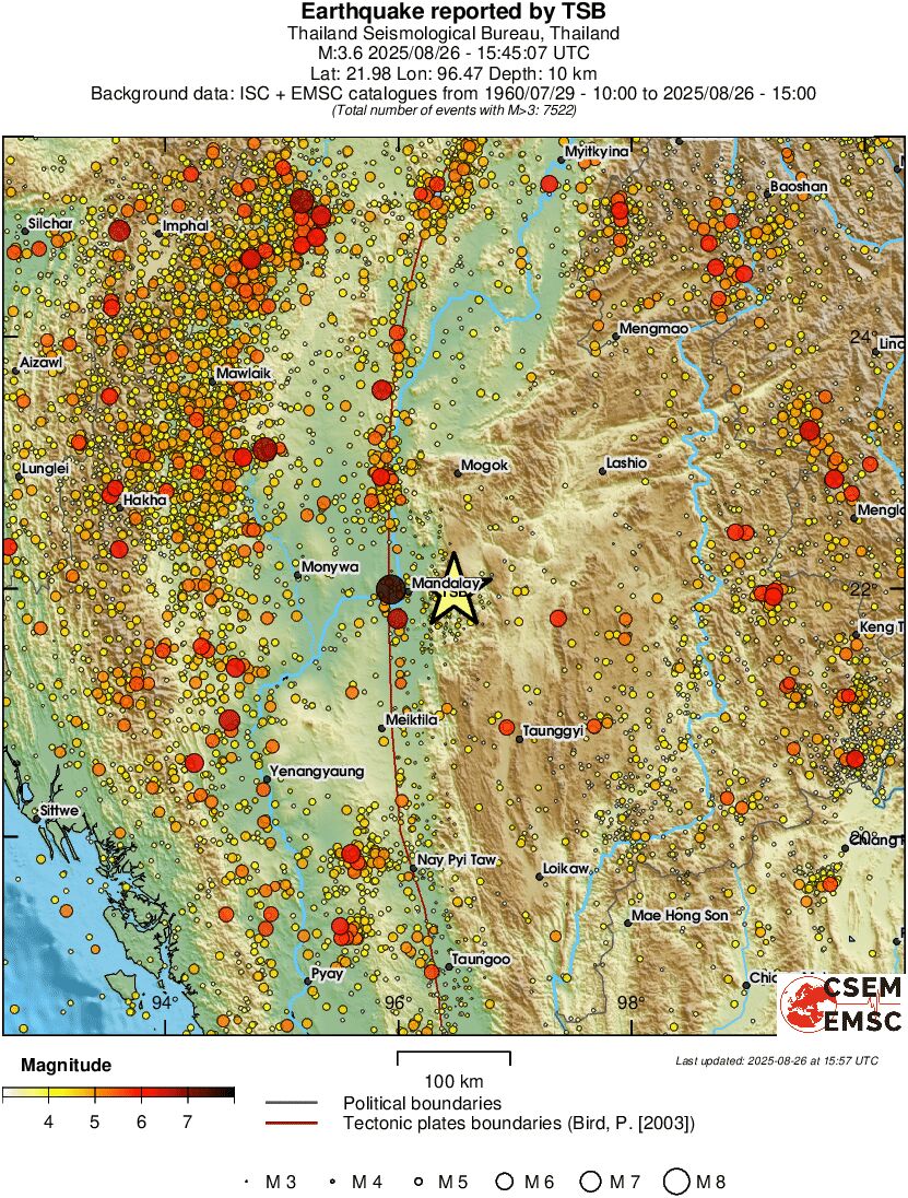 regional magnitude historical seismicity