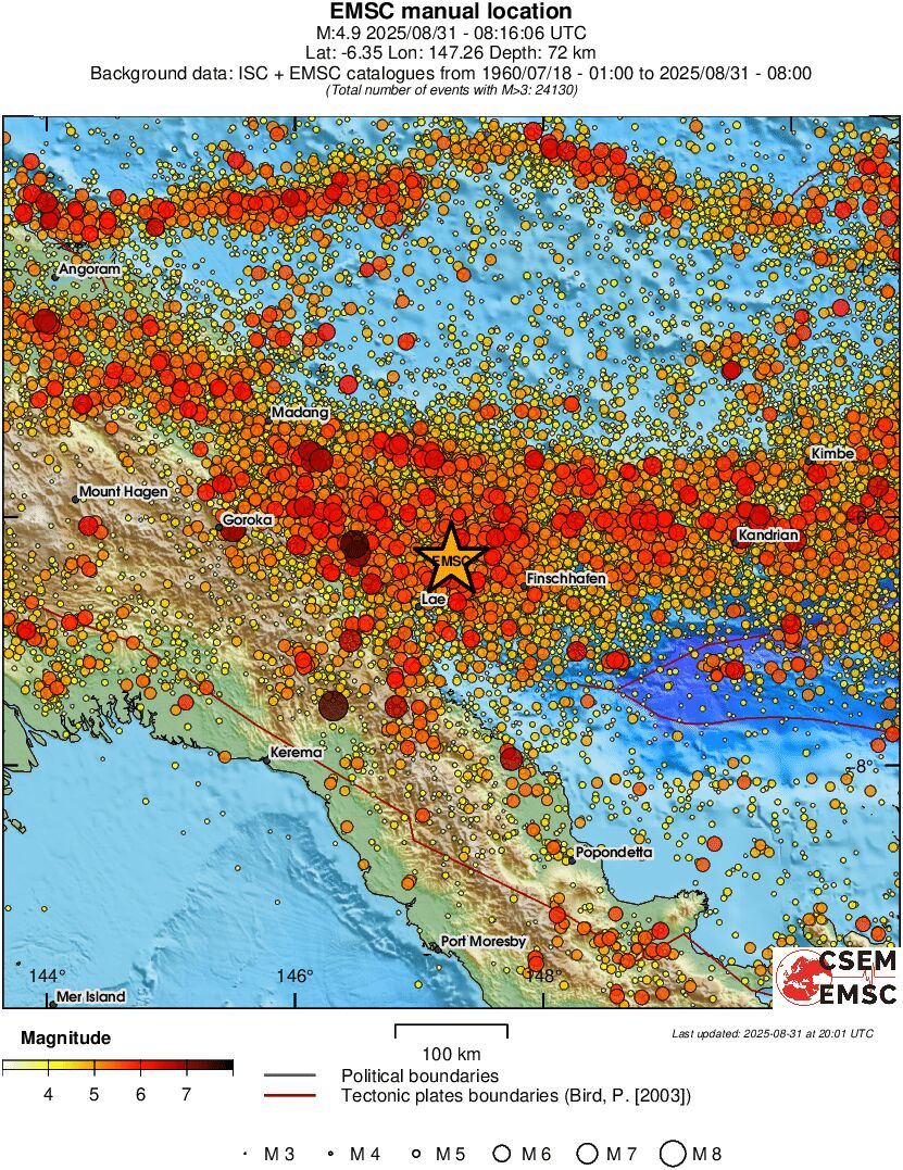 regional magnitude historical seismicity