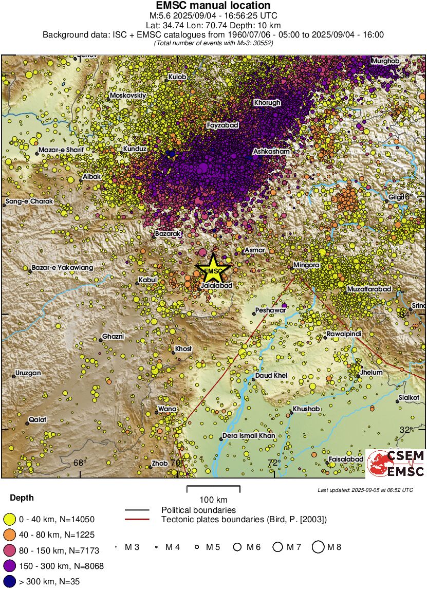 regional historical seismicity