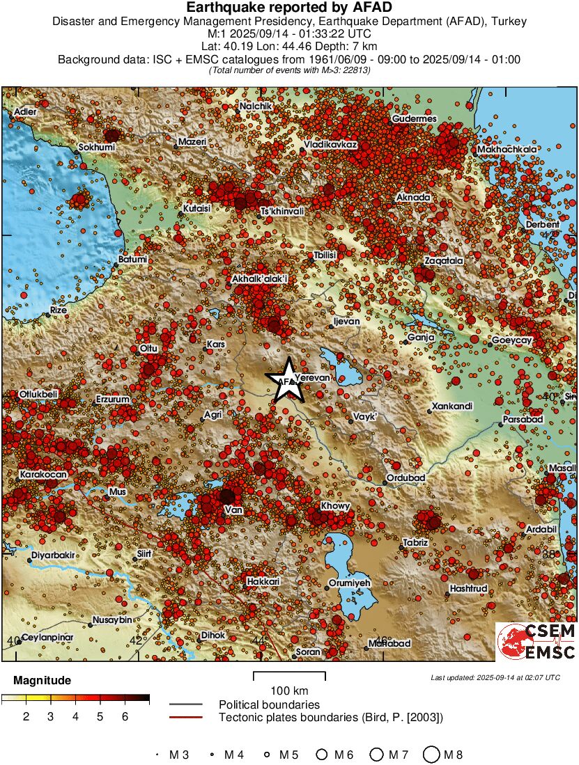 regional magnitude historical seismicity