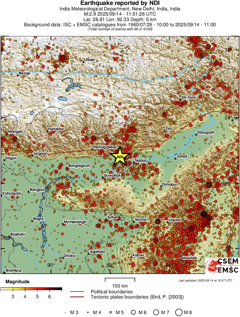 regional magnitude historical seismicity