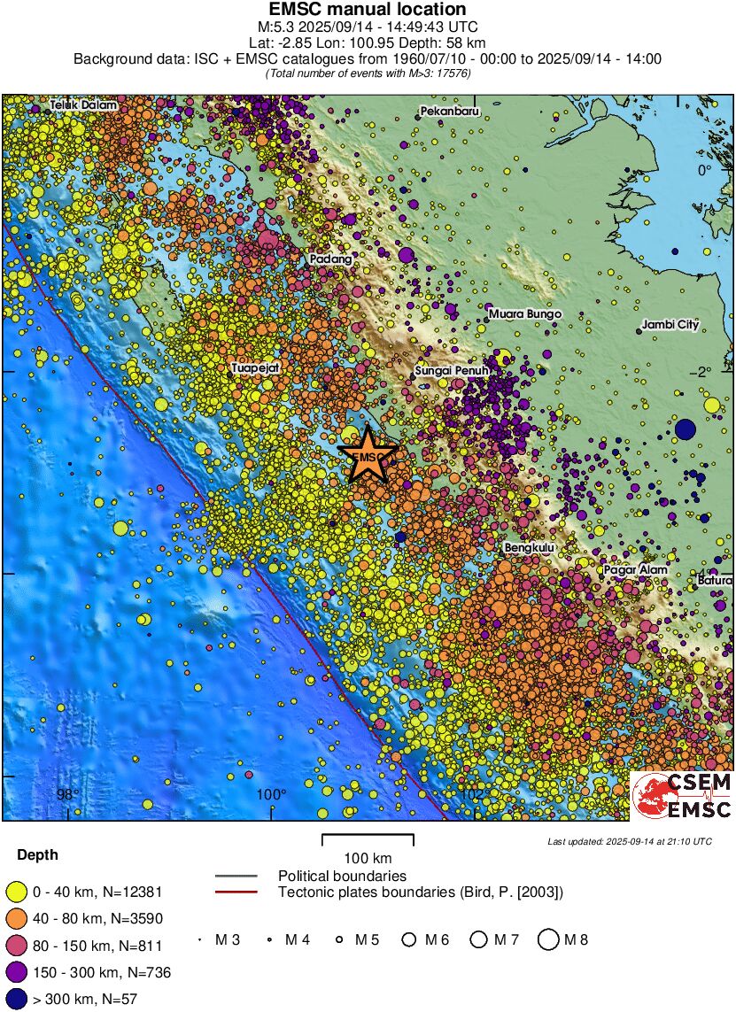 regional historical seismicity