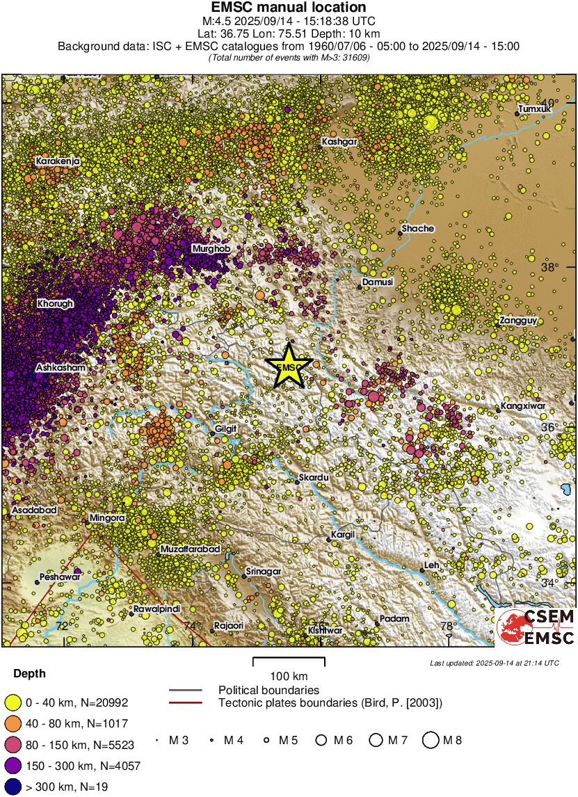 regional historical seismicity