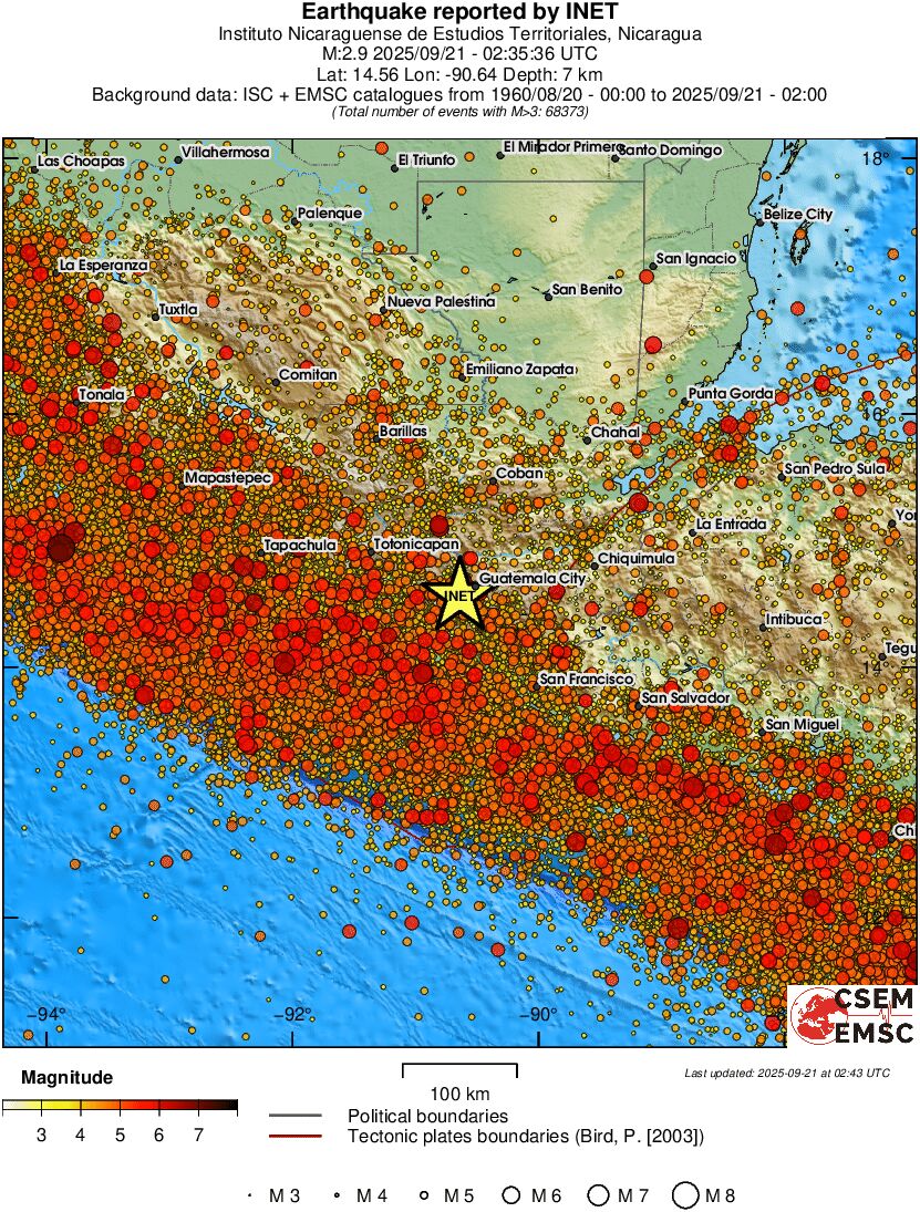 regional magnitude historical seismicity