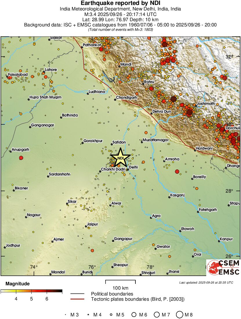regional magnitude historical seismicity