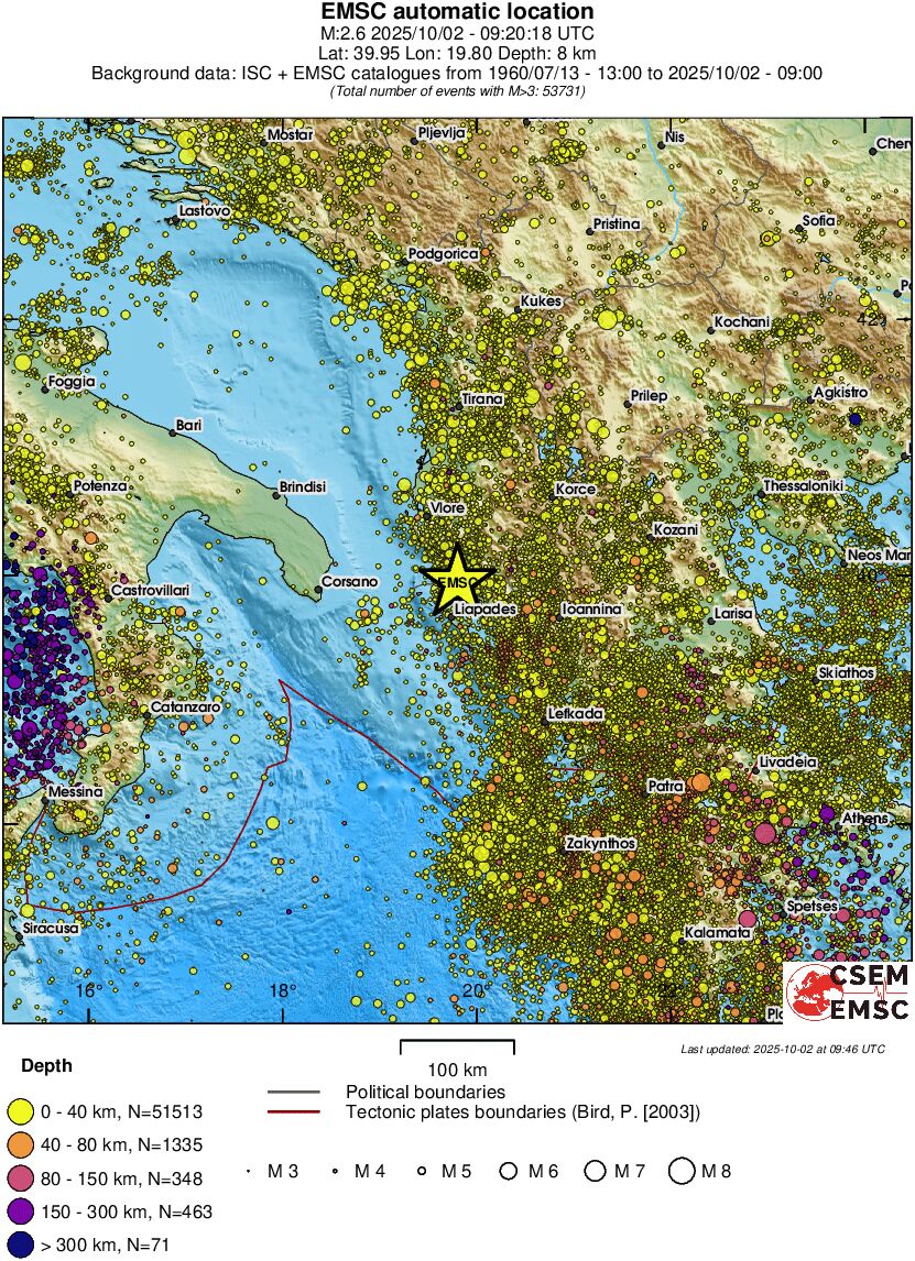regional historical seismicity